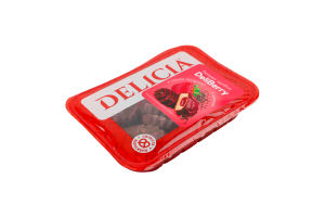Печенье сдобное с соком клубники с льном DeliBerry Delicia лоток 180г