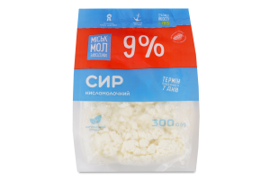 Творог 9% Міськмолзавод №1 м/у 300г