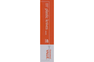 Guaranteed Value Plastic Knives White - 48 CT