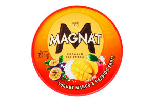 Морозиво зі смаком йогурту Манго-маракуя Magnat ст 350г