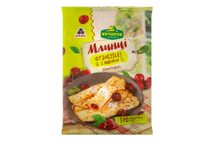 Млинці заморожені Французькі з вишнями Хуторок м/у 370г