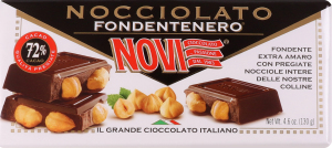 Шоколад екстра чорний Novi з цільним фундуком