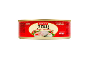 Лещ обжаренный стерилизованный в томатном соусе Даринка ж/б 240г