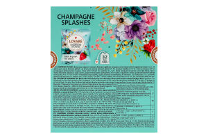 Бленд чая черного и зеленого байхового мелкого с ягодами и ароматом земляники Champagne splashes Lovare к/у 32х2г