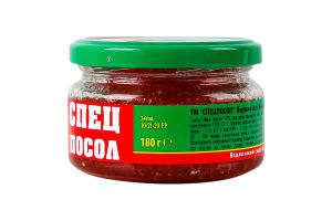 Икра лососевая зернистая соленая Спецпосол 1с с/б 180г
