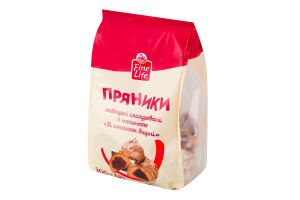 Пряники заварні глазуровані з начинкою Зі смаком вишні Fine Life м/у 300г