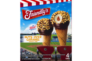 Friendly's Nuts Over Caramel Sundae Cone - 4 CT
