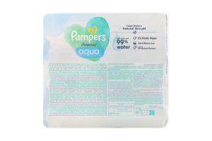 Детские Влажные Салфетки Pampers Harmonie Aqua 4 Упаковок = 192 Влажных Салфеток