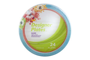 Ahold Designer Paper Plates - 24 CT