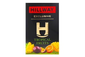 Чай чорний байховий листовий з тропічними фруктами Exclusive Hillway к/у 100г