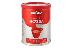 Кава натуральна смажена мелена Qualita Rossa Lavazza з/б 250г