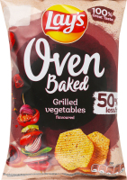 Чипси картопляні запечені зі смаком овочів гриль Oven Baked Lay's м/у 110г