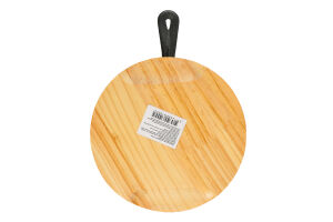 Сковорода чавун кругла на бамбуковій підставці KYYW714