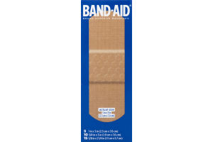 Band-Aid Brand Adhesive Bandages Flexible Fabric Assorted Sizes - 30 CT