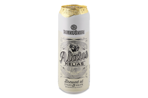 Пиво 568мл 5.5% светлое фильтрованное пастеризованное Alaus Кelias Rinkuskiai ж/б