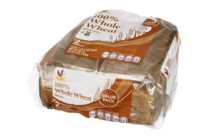 Ahold 100% Whole Wheat Bread Value Pack - 2 CT