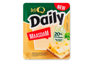 Сир Deli Q DAILY Маасдам 45% кор/мол слайс
