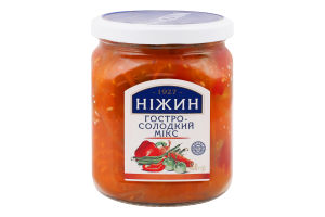 Салат овочевий Гостро-солодкий мікс Ніжин с/б 460г