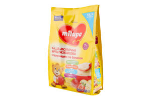 Каша молочная для детей от 7мес сухая мультизлаковая с клубникой и бананом Milupa м/у 210г