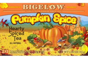 Bigelow Pumpkin Spice Hearty Spiced Tea Bags - 20 CT