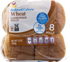 Ahold Reduced Calorie Wheat Hamburger Rolls - 8 CT