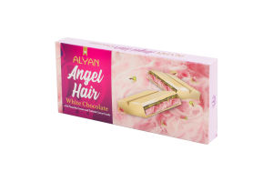 Шоколад білий з кремом фісташки та турецькою халвою Angel hair Alyan к/у 160г