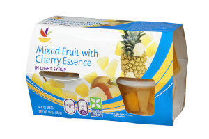 Ahold Mixed Fruit with Cherry Essence in Light Syrup - 4 CT