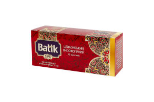 Чай чорний байховий цейлонський дрібний Цейлонський Високогірний Gold Batik в/ґ к/у 25х2г