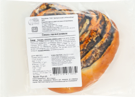 Плюшка с маковой начинкой Дніпровський хлібокомбінат №11 м/у 175г