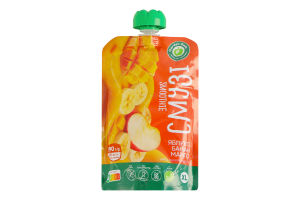 Пюре фруктове "Смузі яблуко-банан-манго" гомогенізоване, стерилізоване 190 г