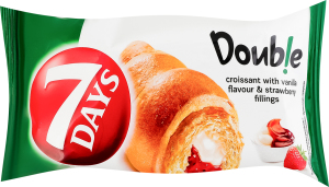 Круассан со вкусом ванили и клубничной начинкой Double 7 Days м/у 60г
