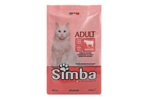 Корм сухой для взрослых котов и кошек с говядиной Simba м/у 400г