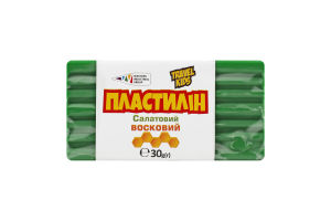 Пластилин для детей от 3лет восковой салатовый №333102 Travel kids Western Industrial Group 1шт