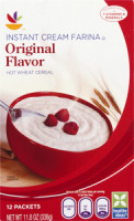 Ahold Instant Cream Farina Hot Wheat Cereal Original Flavor - 12 CT