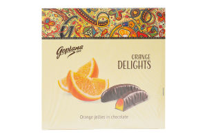 Мармелад жувальний зі смаком апельсину в шоколаді Delights Goplana к/у 190г