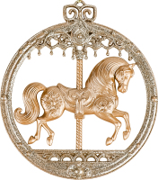 Прикраса новорічна Mislt Коник-карусель 3Д