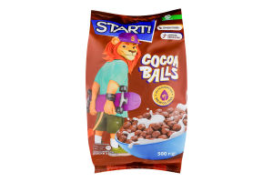 Сніданки сухі зернові Кульки з какао Start! м/у 500г