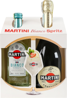 Набір Вермут Bianco білий солодкий 15% 0.5л + вино ігристе Prosecco 11% 0.75л Martini к/у