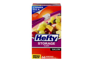Hefty Storage Slider Bags Gallon - 66 CT