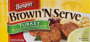 Banquet Brown 'N Serve Turkey Sausage Patties - 8 CT