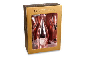 Набір Вино ігр Bottega Gold Rose Spumante+2 бокали