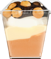 Морозиво 8% вершкове Маскарпоне та вершкове з какао з соусом Кремовий та Шоколад Профітроль Gel’Amo ст 150г