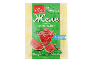 Суміш десертна Желе з смаком Кавун-м'ята 80г Деко