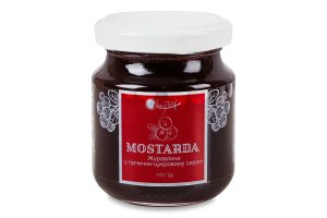 Добавка фруктовая пастеризованная Клюква в горчично-сахарном сиропе Mostarda Cherrytwig с/б 170г