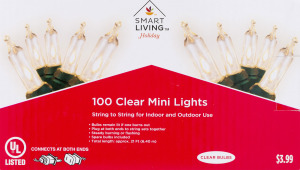 Smart Living Holiday 100 Clear Mini Lights String