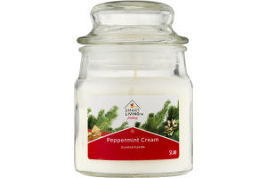 Smart Living Holiday Scented Candle Peppermint Cream