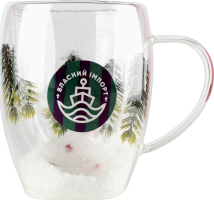 Склянка д/напоїв ЗимоваНіжність подвійне дно 350мл