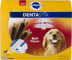 Pedigree DENTASTIX Dog Treats for Large Triple Action Beef - 32 CT