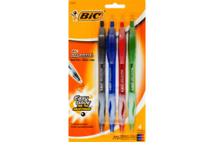 Bic Atlantis Easy-Glide Retractable Ball Pen - 4 CT