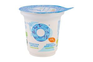 Сметана 20% органическая термостатная Organic Milk ст 250г